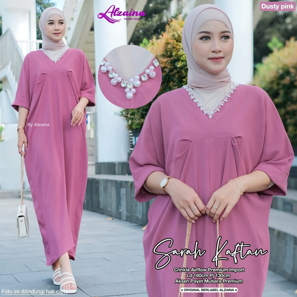 Sarah Kaftan Fashion Muslim Original Produk By Alzaina