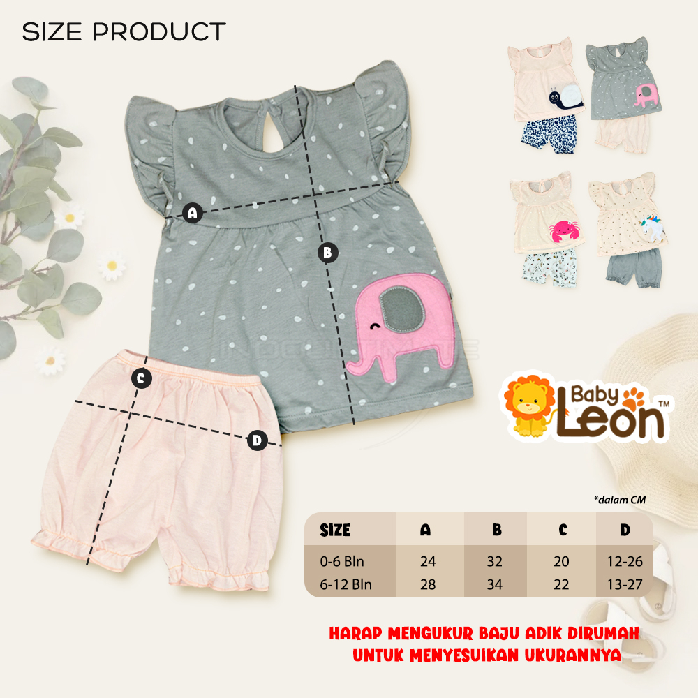 Setelan Playsuit Cotton Baju Ruffle BABY LEON Lengan Pendek + Celana Pendek Bayi Cewek SBJ-CW5 Baju Bayi Baru Lahir Baju Tidur Bayi Baju Harian Bayi Atasan Kaos Bayi Pakaian Bayi Celana Pendek bayi Celana Bayi Baru Lahir Perlengkapan Bayi Baru lahir