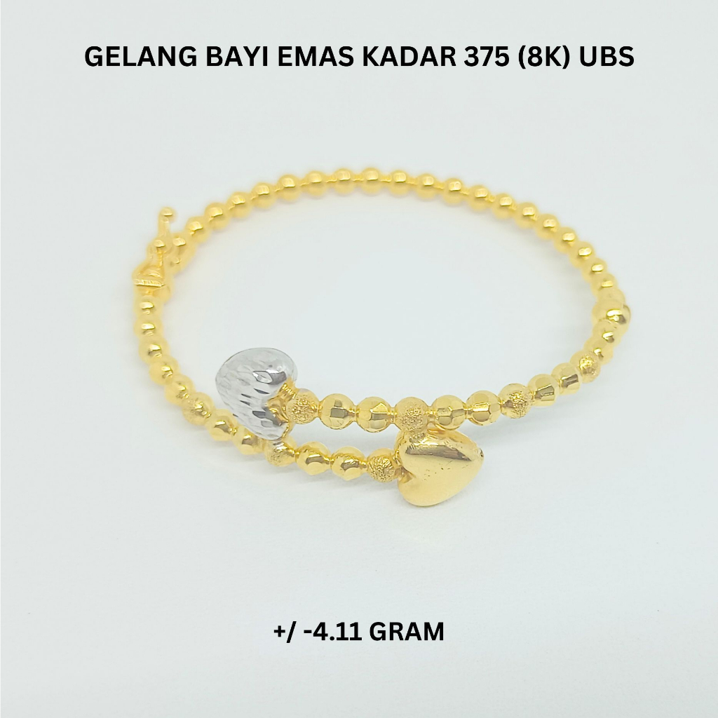 Gelang Bayi UBS Kadar 375 (8K) Estimasi Berat 4.11 Gram