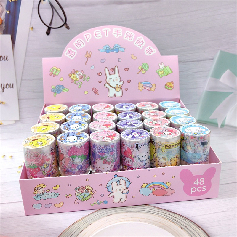 

Delunashop 45mm X 1CM washi tape lucu karakter sanrio kuromi cinnamonroll my melody/ deco tape/ stiker gulung motif karakter/ sticker roll deco Diary Aesthetic/ estetik/ HARGA PER 1 PCS/ 1 buah/1 biji/ 1 Gulung