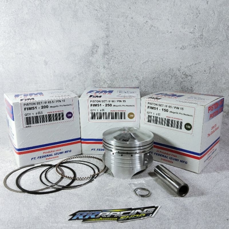 PISTON FIM Megapro GL Pin 15 PISTON FIM51 64 65 65,5 66 66,5 RACING
