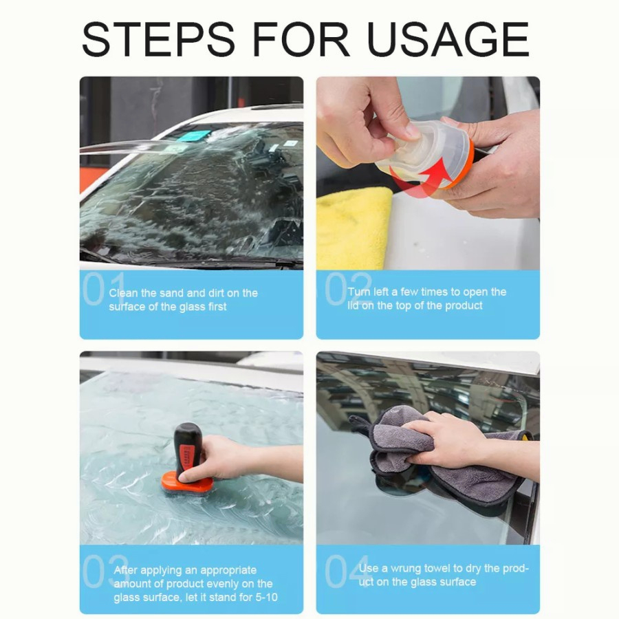 WTW11 Alat Pembersih Kaca Mobil Anti Air Hujan Rain Remover Hydrophobic 100m