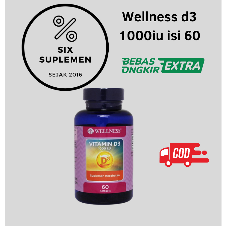 Wellness Vitamin D3-1000 IU isi 60