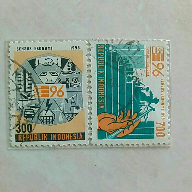 

(AB) Perangko Indonesia 1996 Sensus Ekonomi Set Lengkap 2pcs Used