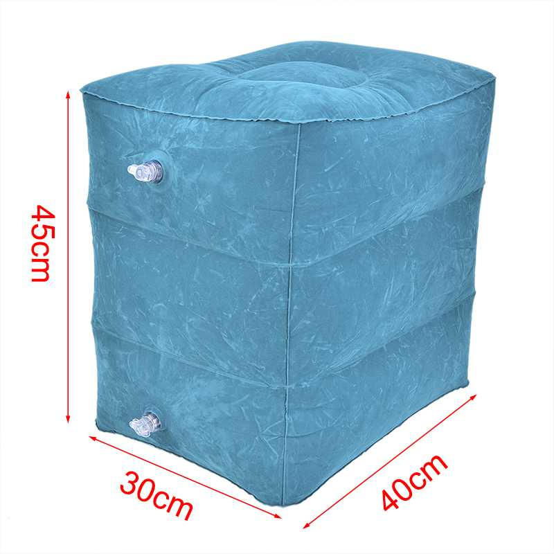 Bantal Kaki Tiup Sandaran Foot Rest Pillow Inflatable Travel Bantal Nyaman Material Lembut Nyaman Digunakan