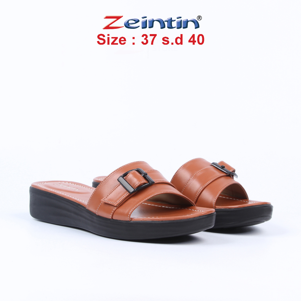 Zeintin - Sandal Wanita Casual Sendal Slop Cewek Sintetis Perempuan Kekinian Sandal Wedges ZEINTIN HP