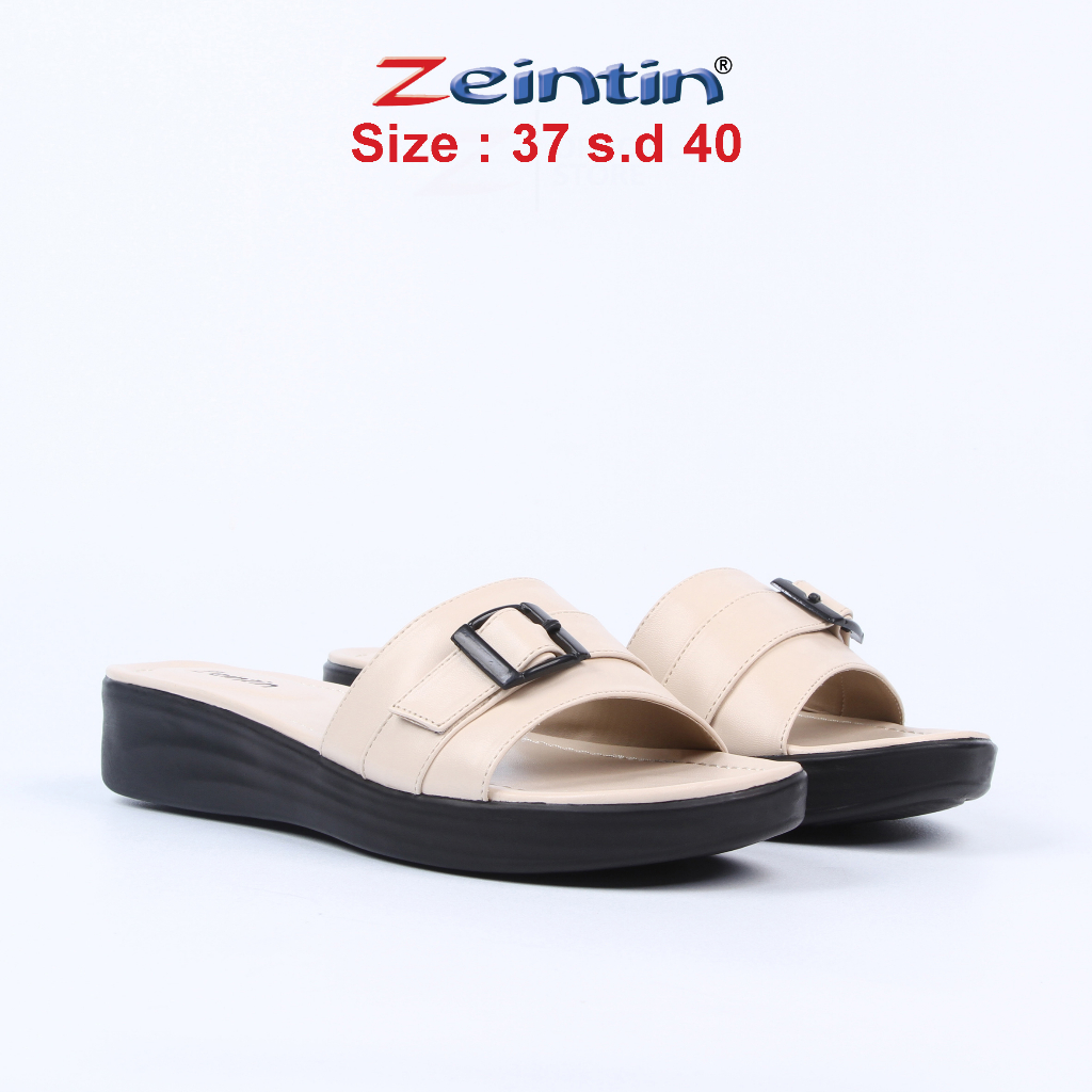 Zeintin - Sandal Wanita Casual Sendal Slop Cewek Sintetis Perempuan Kekinian Sandal Wedges ZEINTIN HP