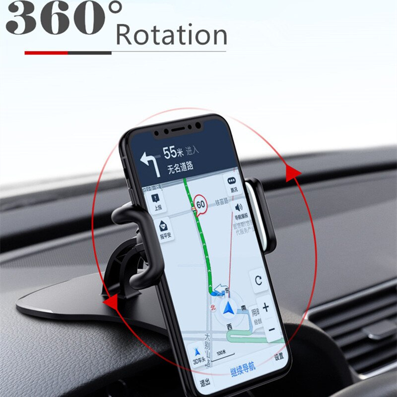 Dudukan HP Mobil Dashboard Car Holder Phone Universal 360 - HUD36 - Black