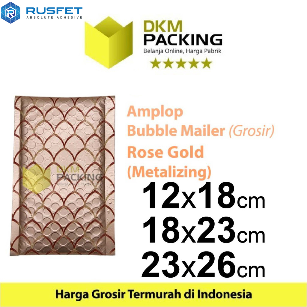 Amplop Bubble Mailer Gold Scalefish Bubble Wrap Envelope Rusfet PREMIUM TERMURAH