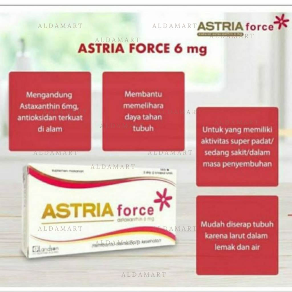 astria force astaxanthin 6mg ( isi 2 strip @ 6 capsule)