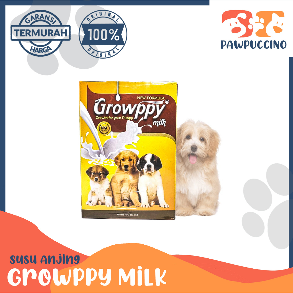 GROWPPY SUSU ANJING/ANAK ANJING(PUPPY),NEW FORMULA,1 SACHET(30GR)