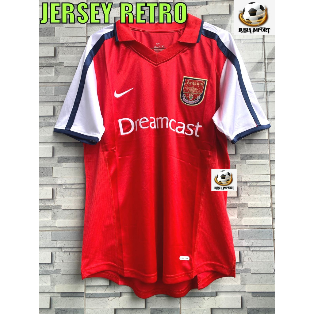 RETRO | Jersey Baju Bola Arsenall Home 2000 2001 Grade Ori