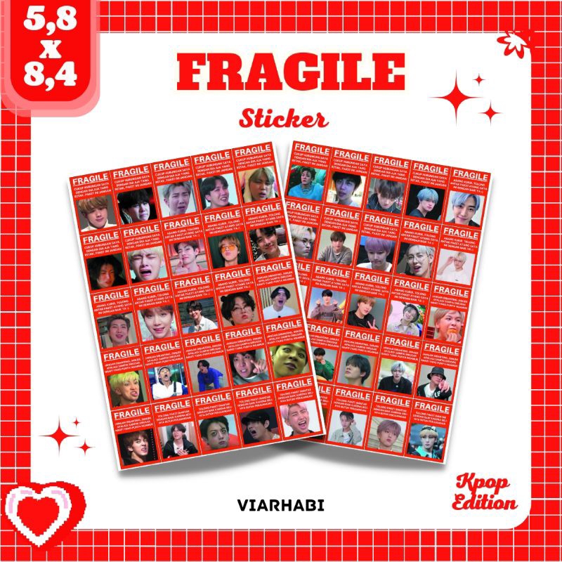 

[ISI 25 PCS] STIKER FRAGILE KPOP// STIKER BANGTAN NCT DREAM EDITION// STIKER FRAGILE MURAH// FREEBIES KPOP// FREEBIES KPOP MURAH