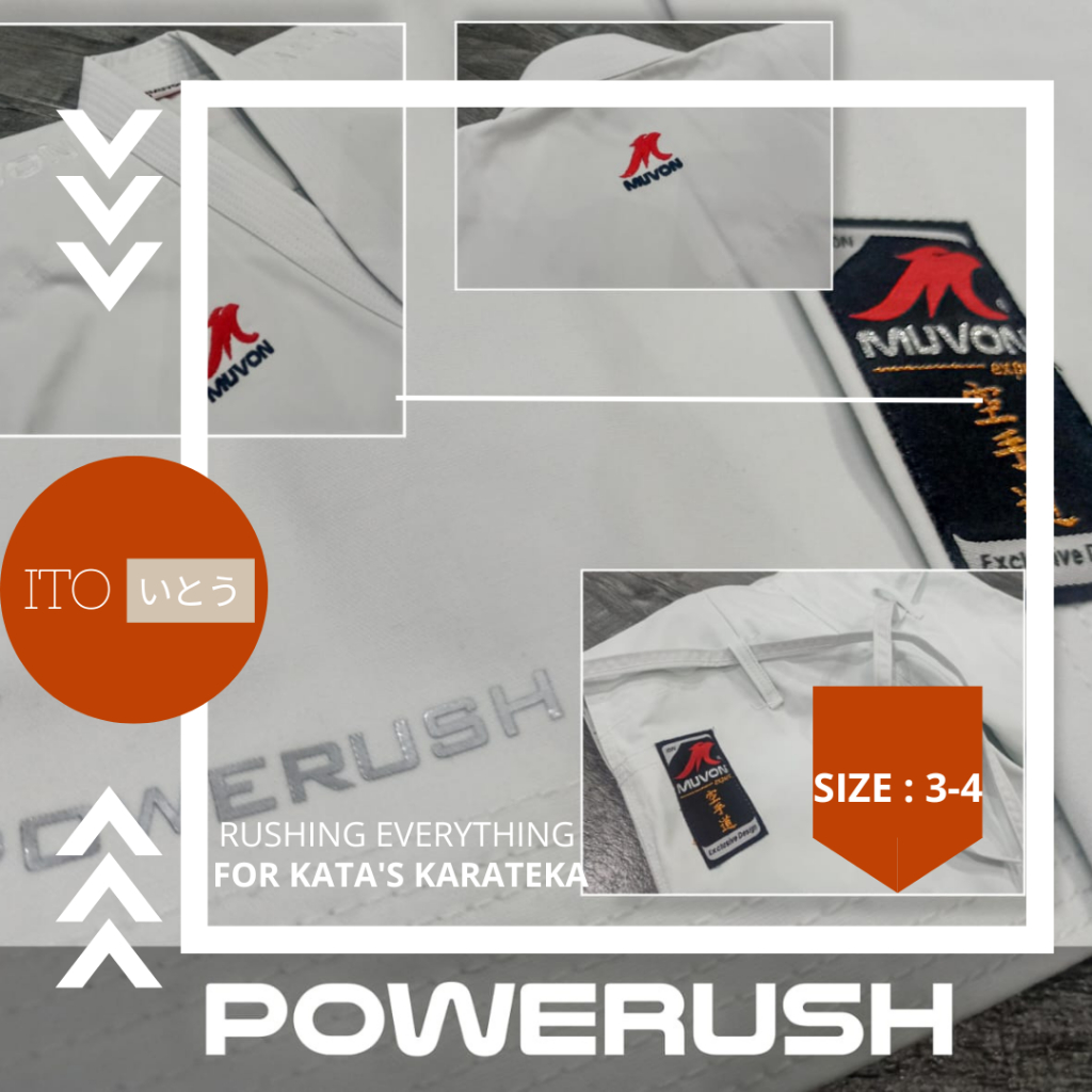 Karate- Gi (Baju Karate) Powerush Muvon Ukuran 2 - 4 | Termurah