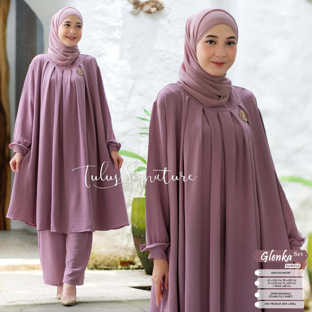 zara/glenka one set setelan set original produk by tulus signature