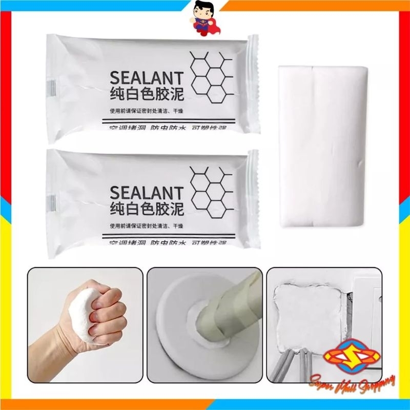 Dempul Padat Penambal Lubang / Perekat Cream Lumpur AC Lubang Sealant Tanah Liat Dinding Rongga Tahan Air Sealing Tanah Liat