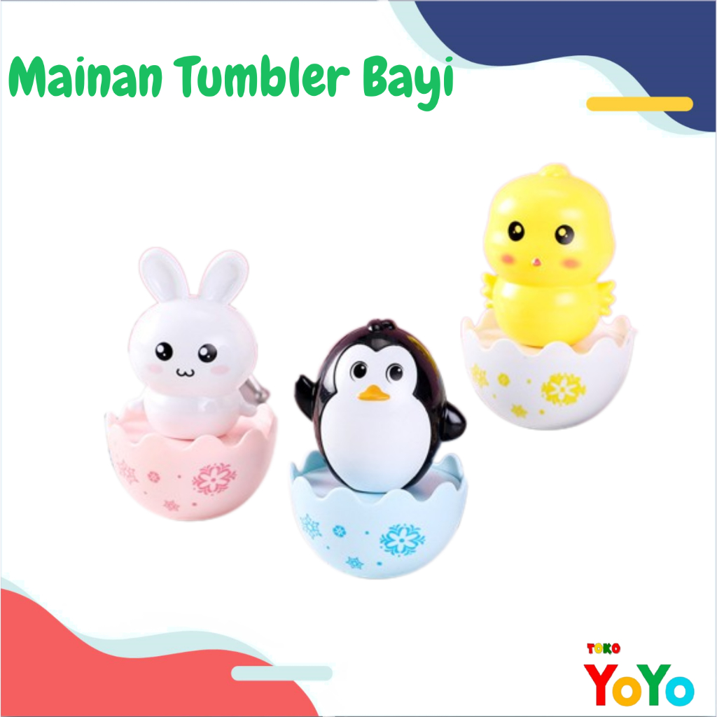 TokoYoyo Mainan Edukasi Anak Bayi Tumbler / Mainan Boneka Goyang Motif Animal