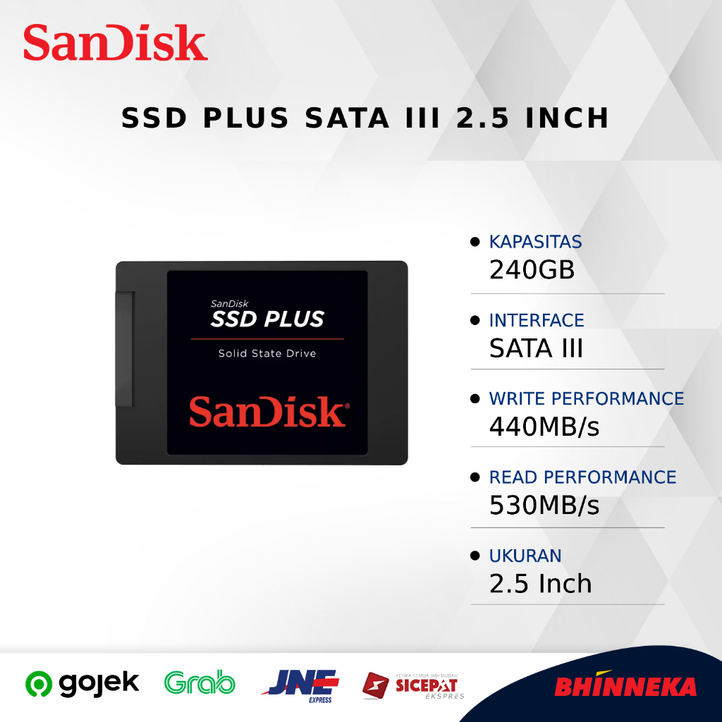 SANDISK SSD Plus 240GB [SDSSDA-240G-G26]