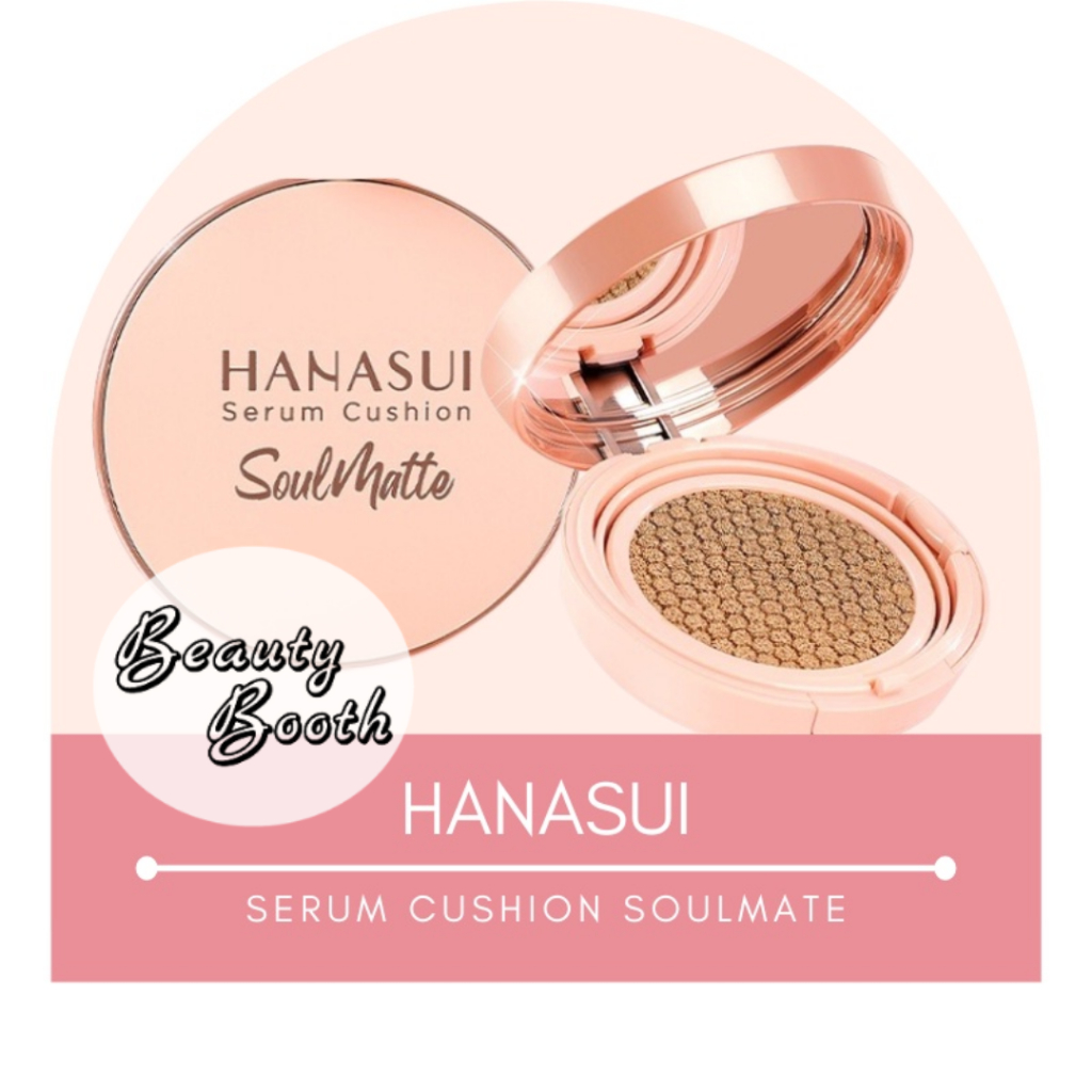 HANASUI Serum Cushion Soulmatte Full Coverage | Light | Natural | Medium | Pinkish