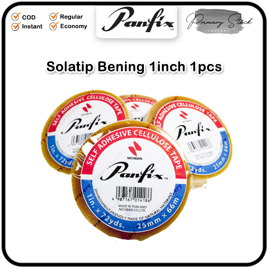 

Isolasi Panfix 1 x 72 Yard Self Adhesive Cellulose Tape Solatip Bening Selotip