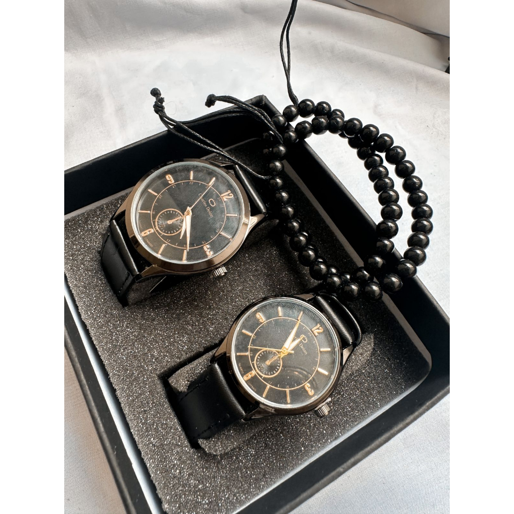 Jam Tangan Charles Delon Couple Hitam