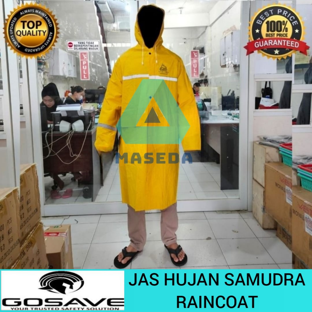 Mantel Safety Samudra Jas Hujan Proyek Terusan/Ponco Kuning - XL