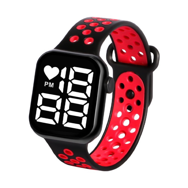 Jam Tangan Digital IP67 Tahan Air Led Rubber touch screen Fashion Pria Wanita Anak Watches