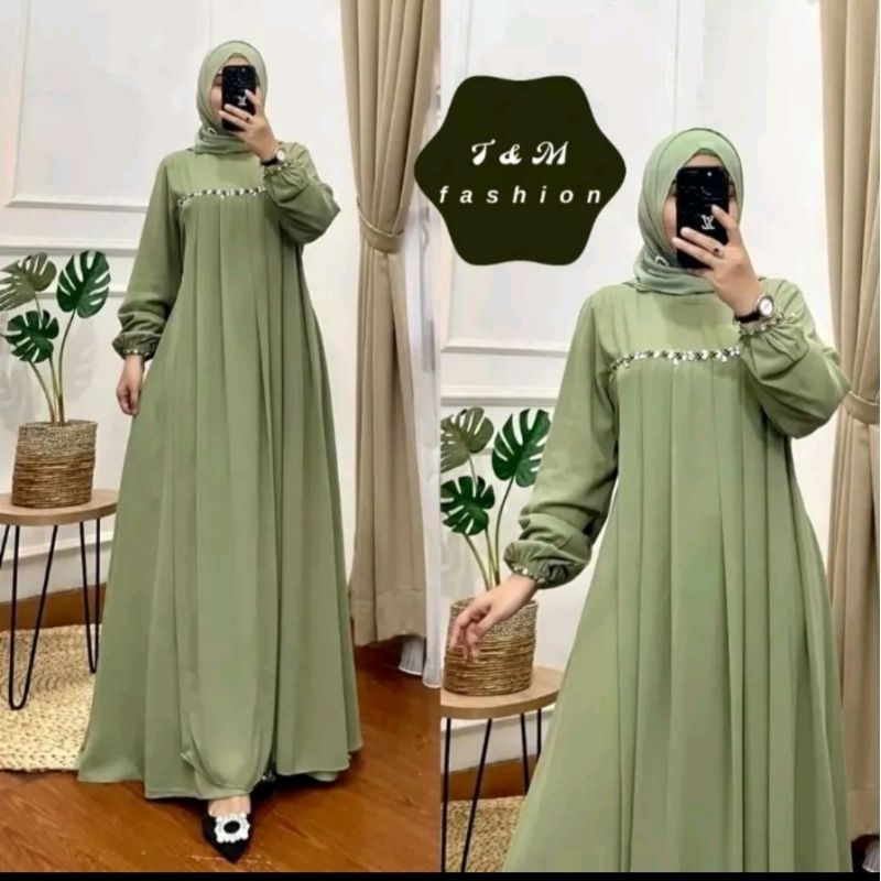 gamis daily  kringkel/DRESS TERBARU/GAUN PESTA ELEGANT