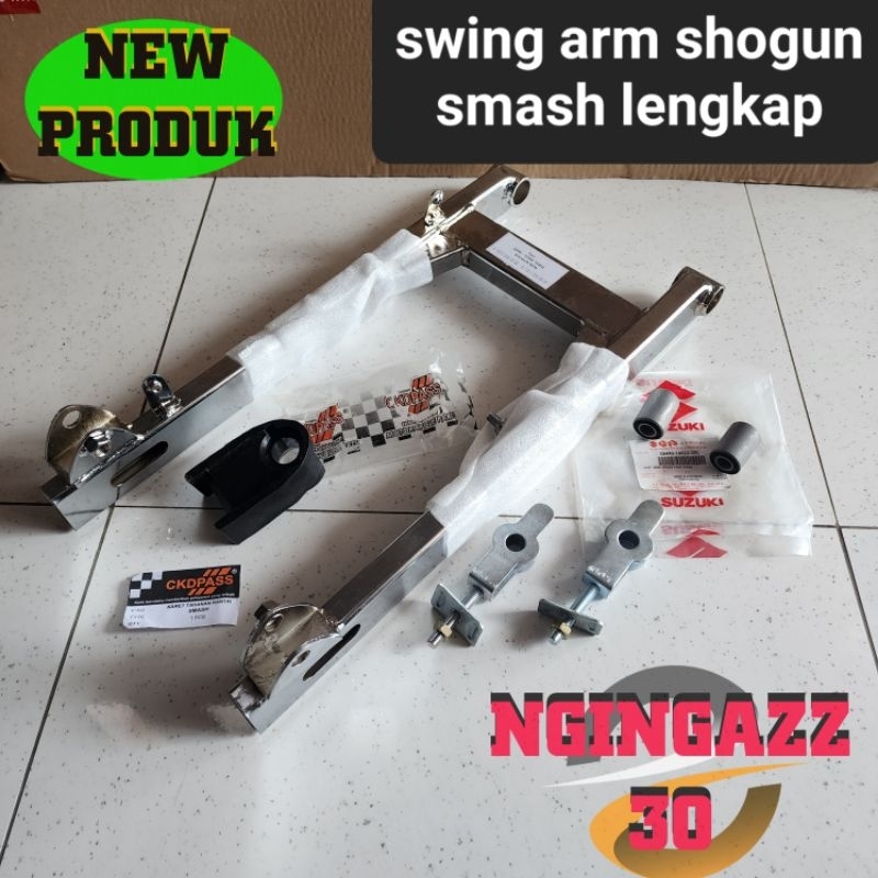 swing arm shogun new 110 smash new pnp tornado chrom lengkap