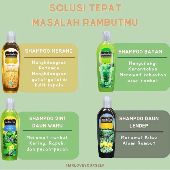 MUSTIKA RATU SHAMPOO BAYAM MERANG 175ML PERAWATAN RAMBUT RONTOK