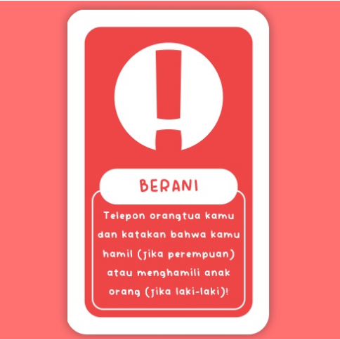 Kartu Mainan Truth Or Dare / Kartu Mainan Bersama Teman-Teman