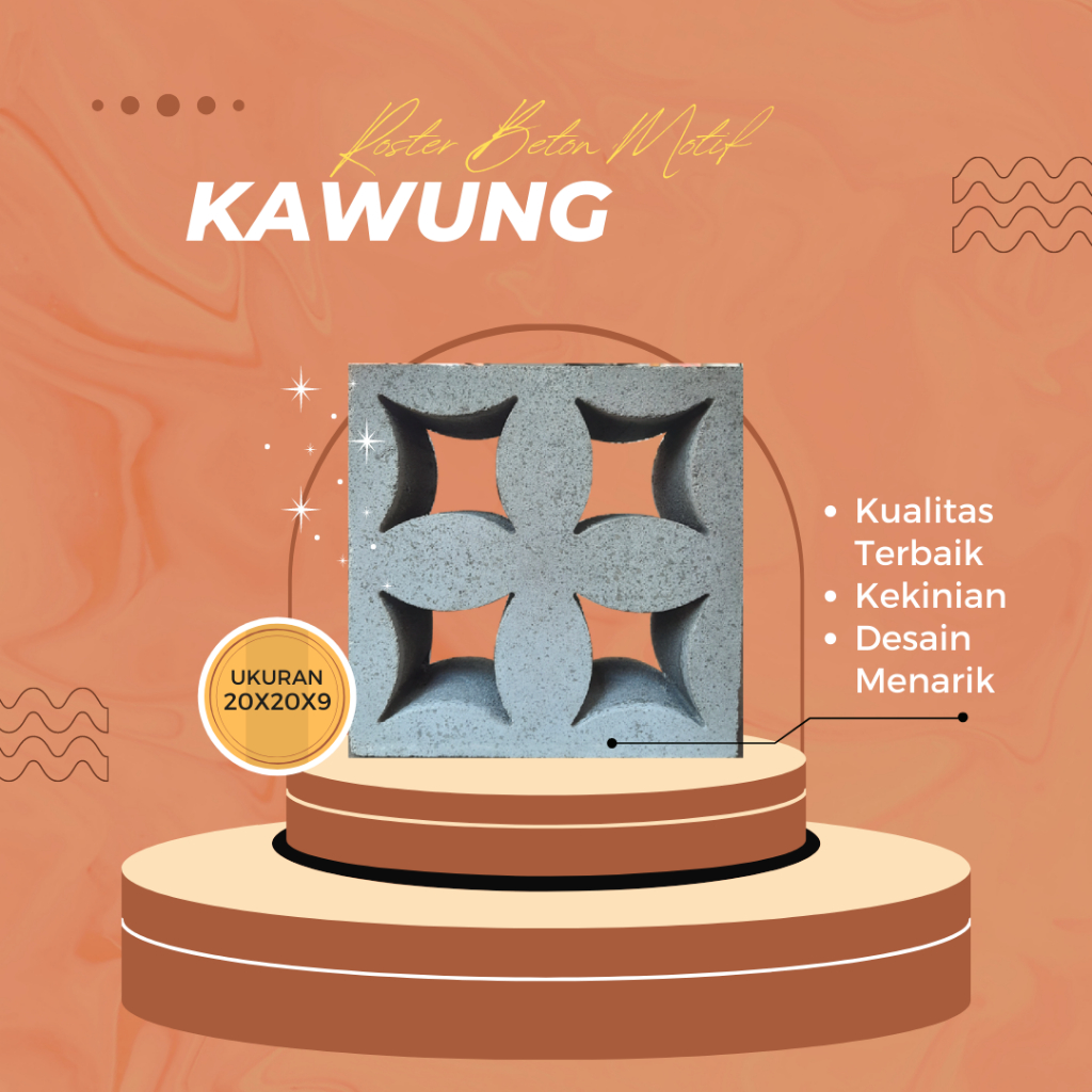 Roster Beton Minimalis Atau Loster Beton Motif Kawung