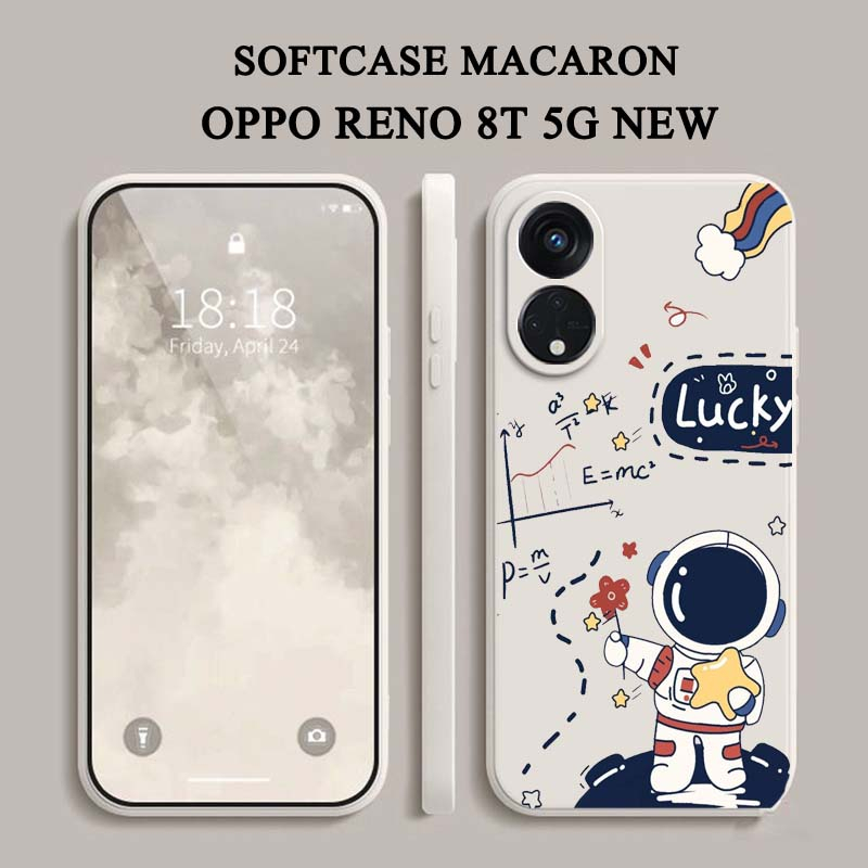 [UV04] Softcase Macaron Motif Aesthetic For OPPO RENO 8T Terbaru - Softcase Pelindung Kamera Oppo Re