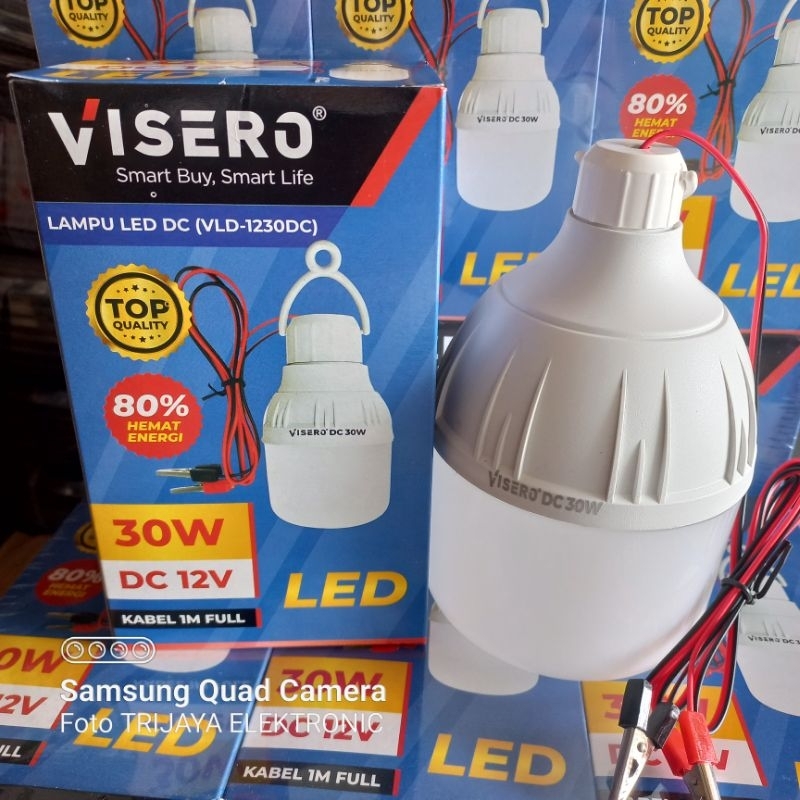 Lampu Led DC 12v Bohlam Aki 30 Watt Visero