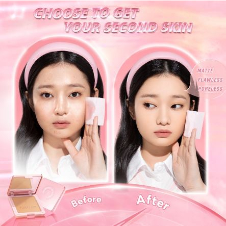 Pinkflash Two Way Cake Flawless Pinkflash Pressed Powder Sun Protection Pinkflash Bedak Padat Pink Flash Bedak Pink Flash