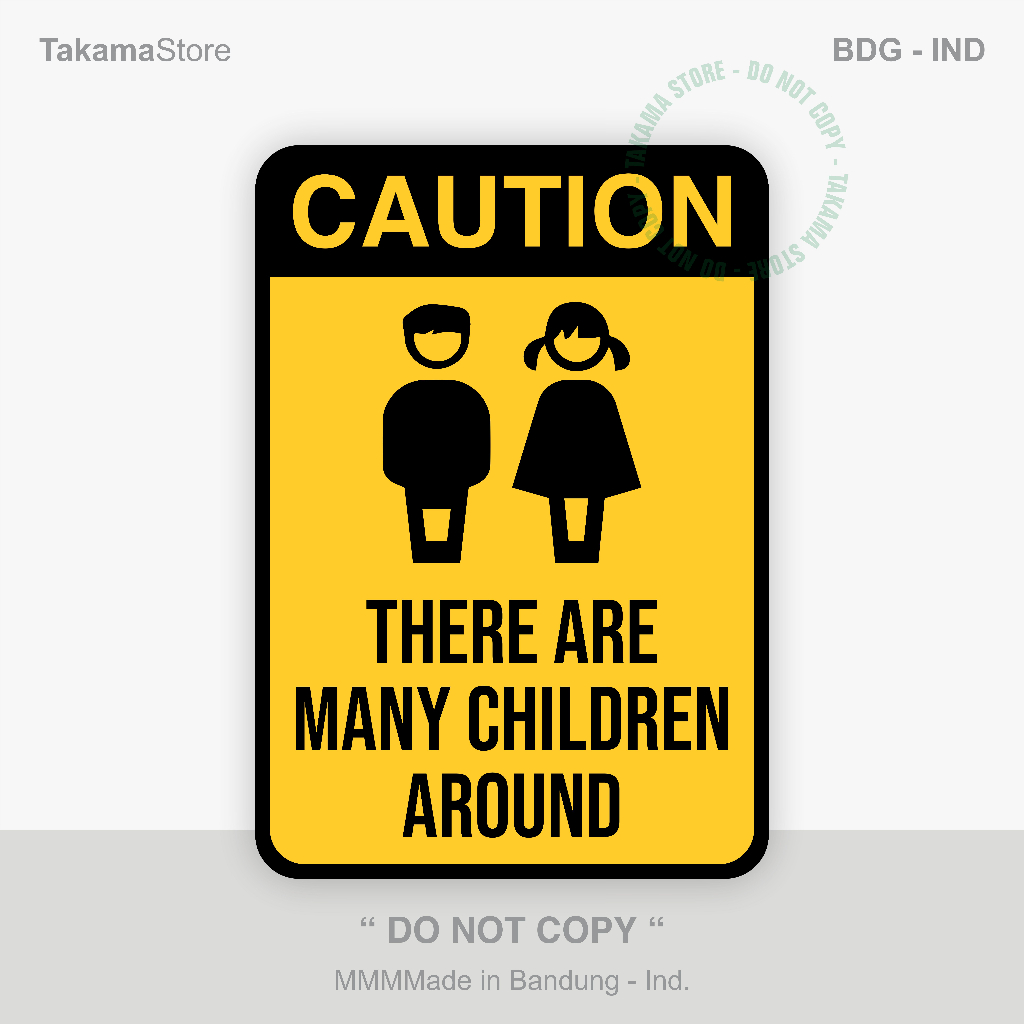 

Caution there are many children sign - Size 35cm x 50cm - Alumunium plate