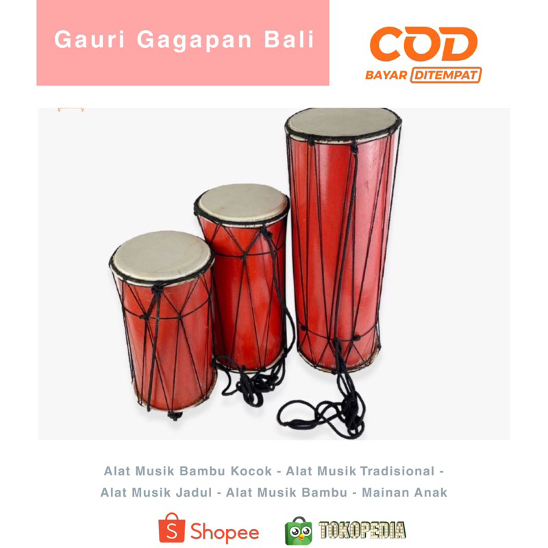- GAURI GAGAPAN BALI - KENDANG BALI | KENDANG KAYU | ALAT MUSIK BALI