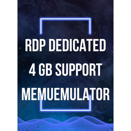 RDP DEDICATED 4 GB SUPPORT MEMU/EMULATOR BULANAN