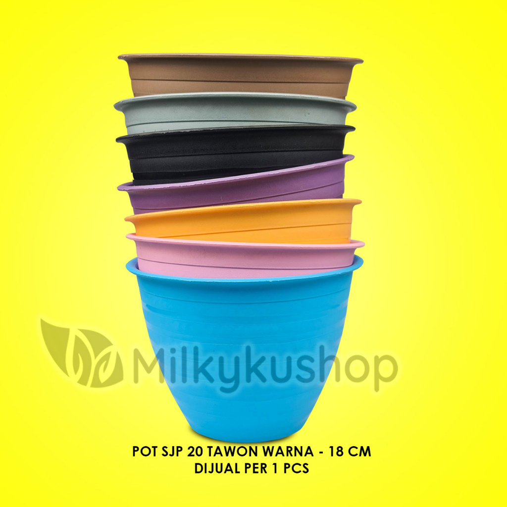 POT SJP 20 TAWON WARNA 18 CM - POT BUNGA TANAMAN