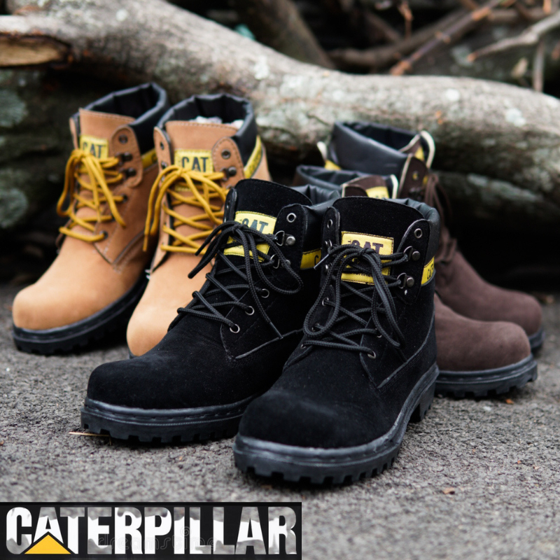 SEPATU SAFETY SEMI BOOTS PRIA KULIT TALI SAVETY BUT SEPTI SEPATU BOOTS UJUNG BESI OUTDOOR HIKING