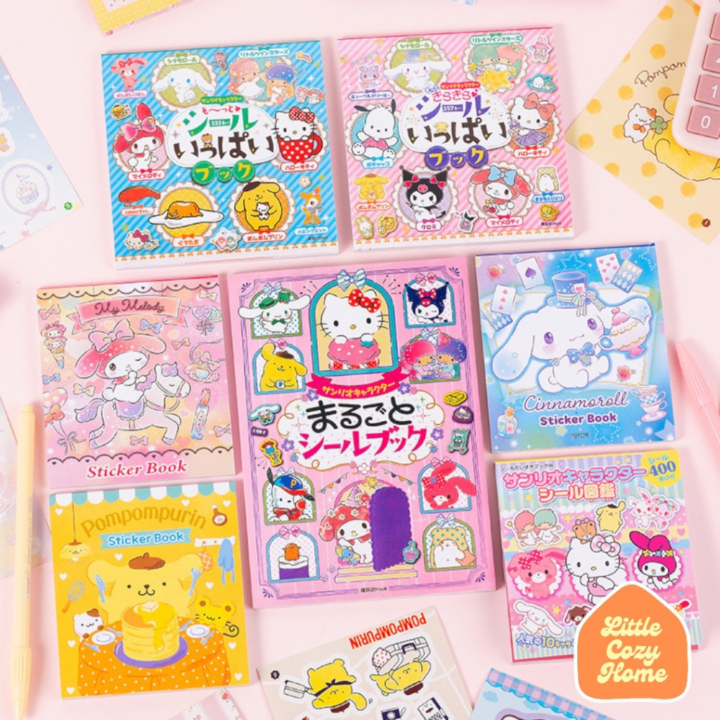 Kawaii Sticker Book / Buku Stiker Lucu / Stiker Anak Sanrio Karakter Manis Cute Penghias Momo Cartoon Deco Stickers / Koleksi Kertas Motif ala Korea Lucu Unik Murah Dekorasi Alat Tulis Kado Anak Perempuan