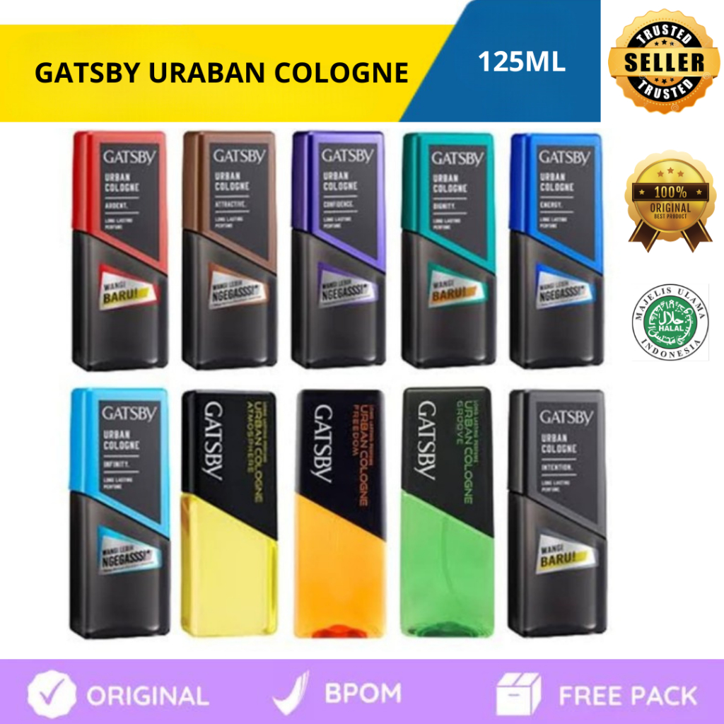 Parfum Gatsby Parfum Laki Laki 125ML ORIGINAL & BPOM/ Gatsby Urban Cologne Energy Intention Ardent D
