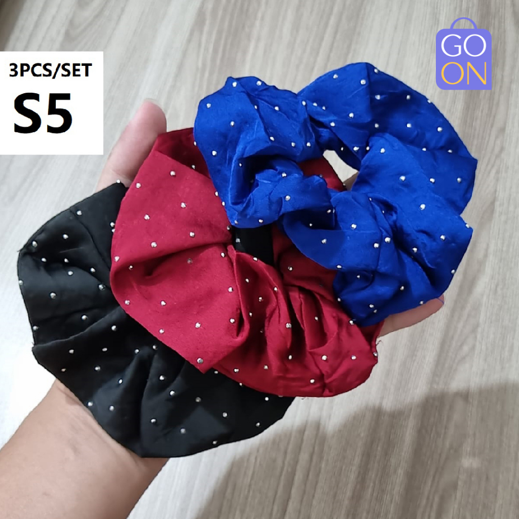 3Pcs/Set Scrunchie - Kunciran / Ikat Rambut Cepol Hijab / Jilbab [ Gratis Ongkir / Cod ]