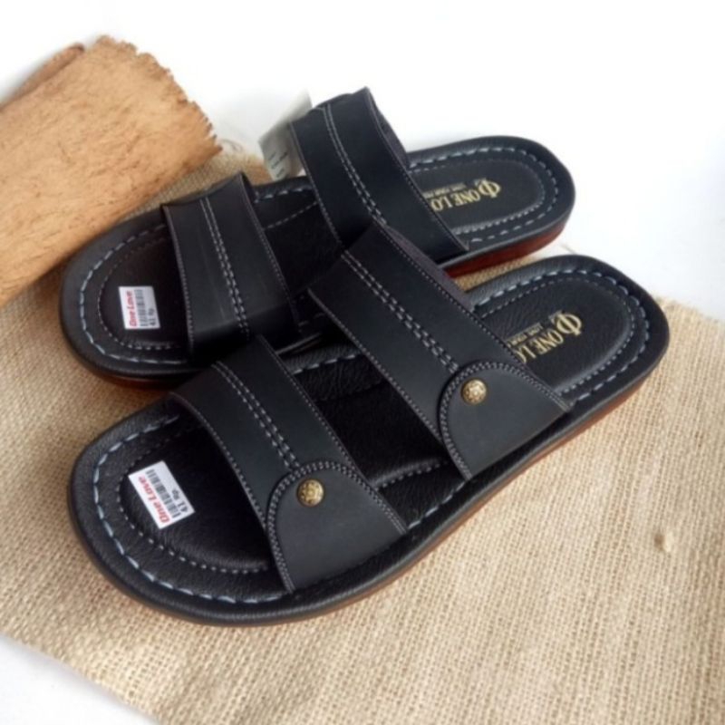 SANDAL PRIA||ONE LOVE||HITAM & COKLAT