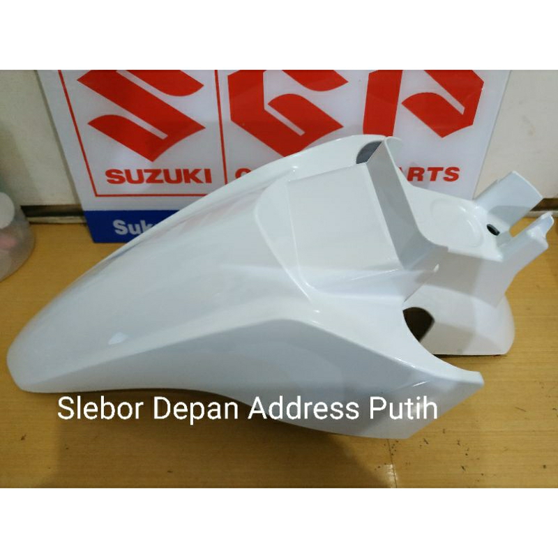 Slebor Spakbor Depan Suzuki Address warna Putih ori SGP