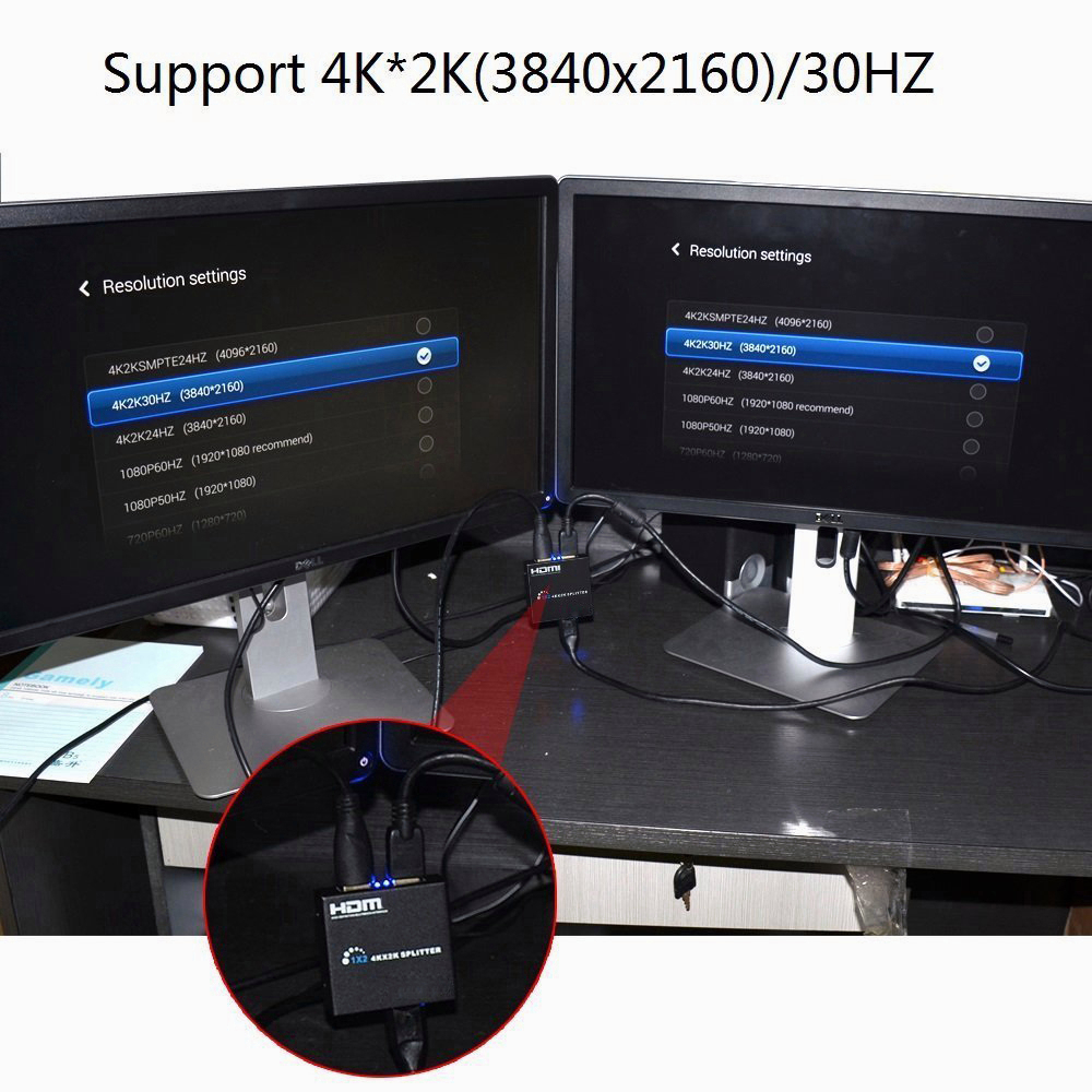 Actual【COD】AV RCA 4K Converter Adapter MINI  AV ADAPTER MINI BOX 2Port