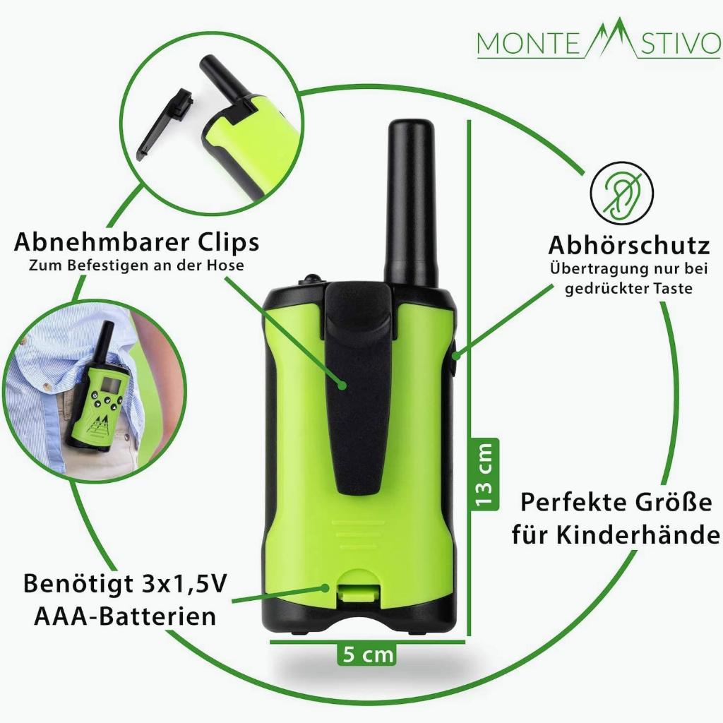 HT MERODITH T52® |  Walkie Talkie Anak Sipil dengan Kompas berisi 2pcs walky talky 3-5km | Gift for little adventurers