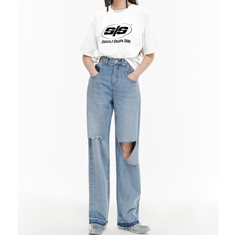 Kaos Wanita T-shirt Putih 100% Cotton Premium High Fashion