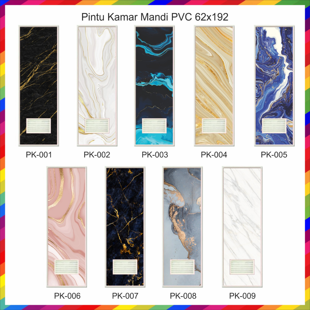 STICKER PINTU KAMAR MANDI MOTIF MARMER/STIKER PINTU PVC KAMAR MANDI CUSTOM/STICKER DEKORASI MURAH