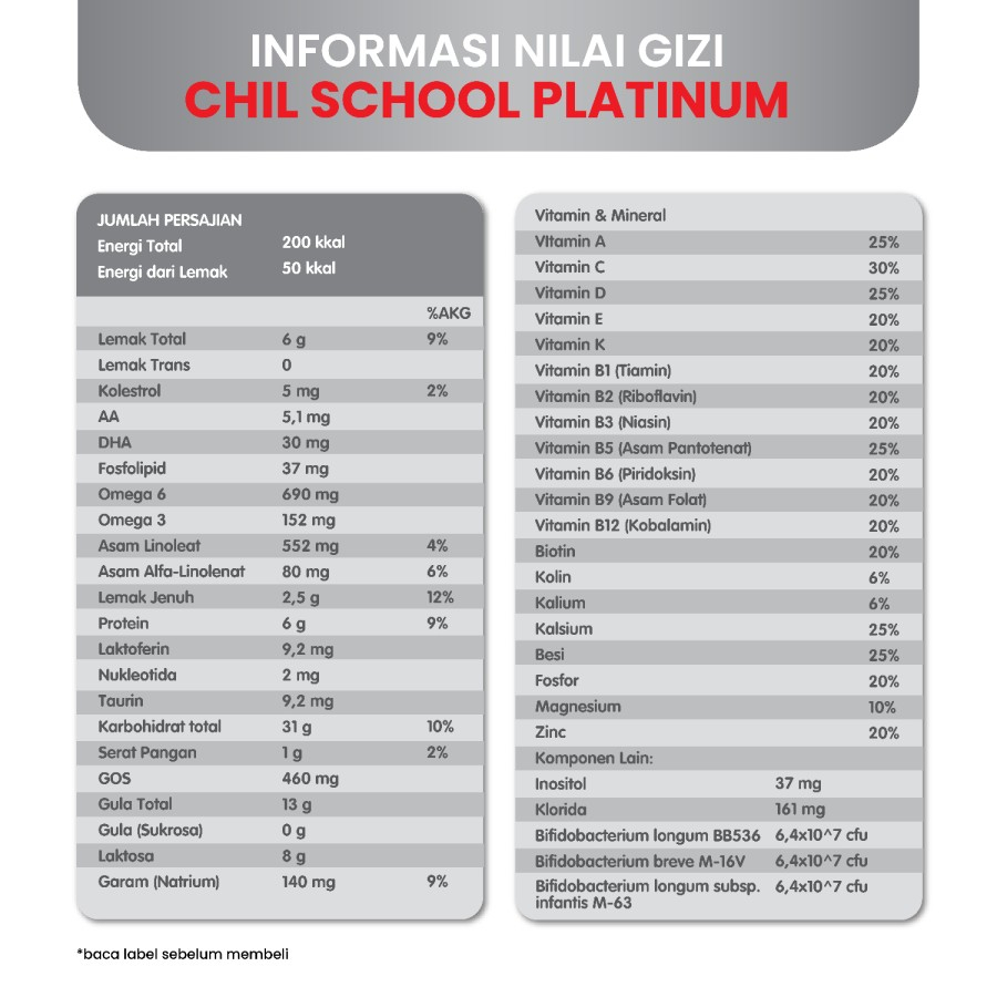 MORINAGA CHILSCHOOL PLATINUM 800GR CHOCOLATE / CHIL SCHOOL PLATINUM 800 GR COKLAT